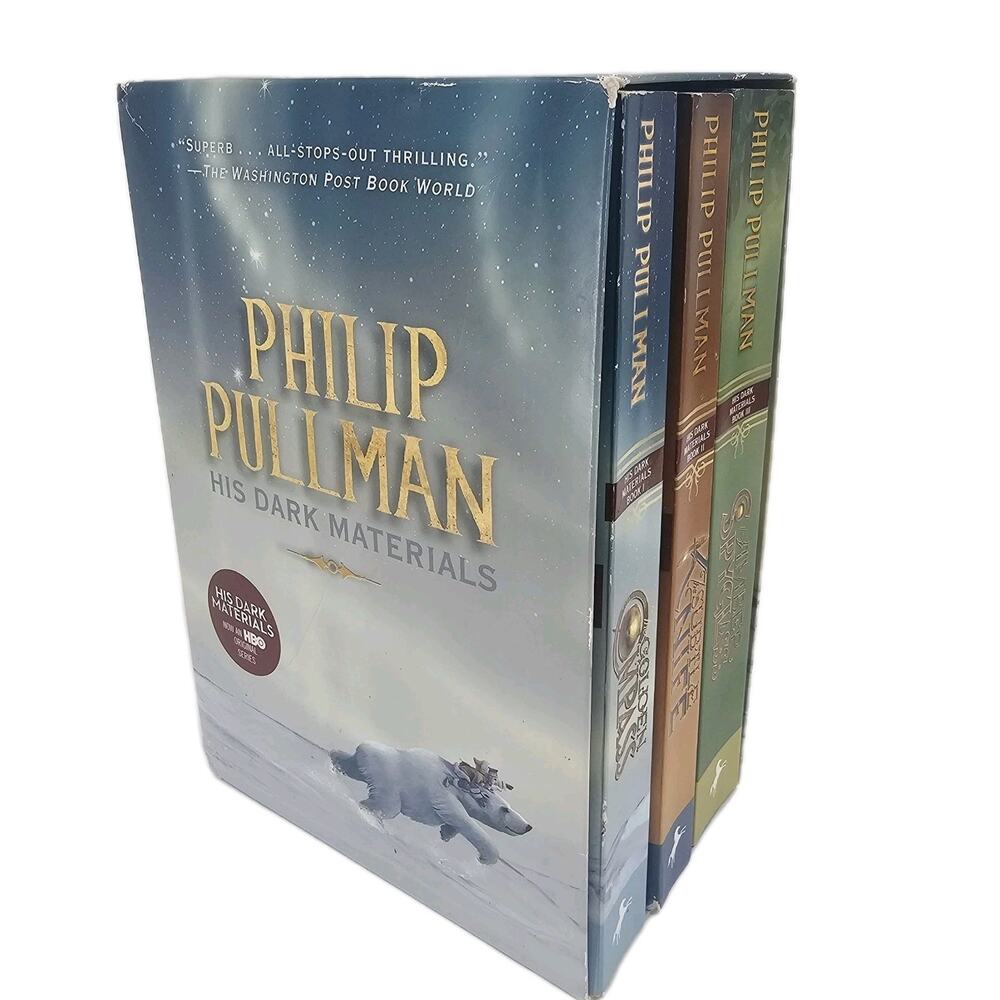His Dark Materials Philip Pullman 3 Book Boxed Set Golden Compass Knife Spyglass
